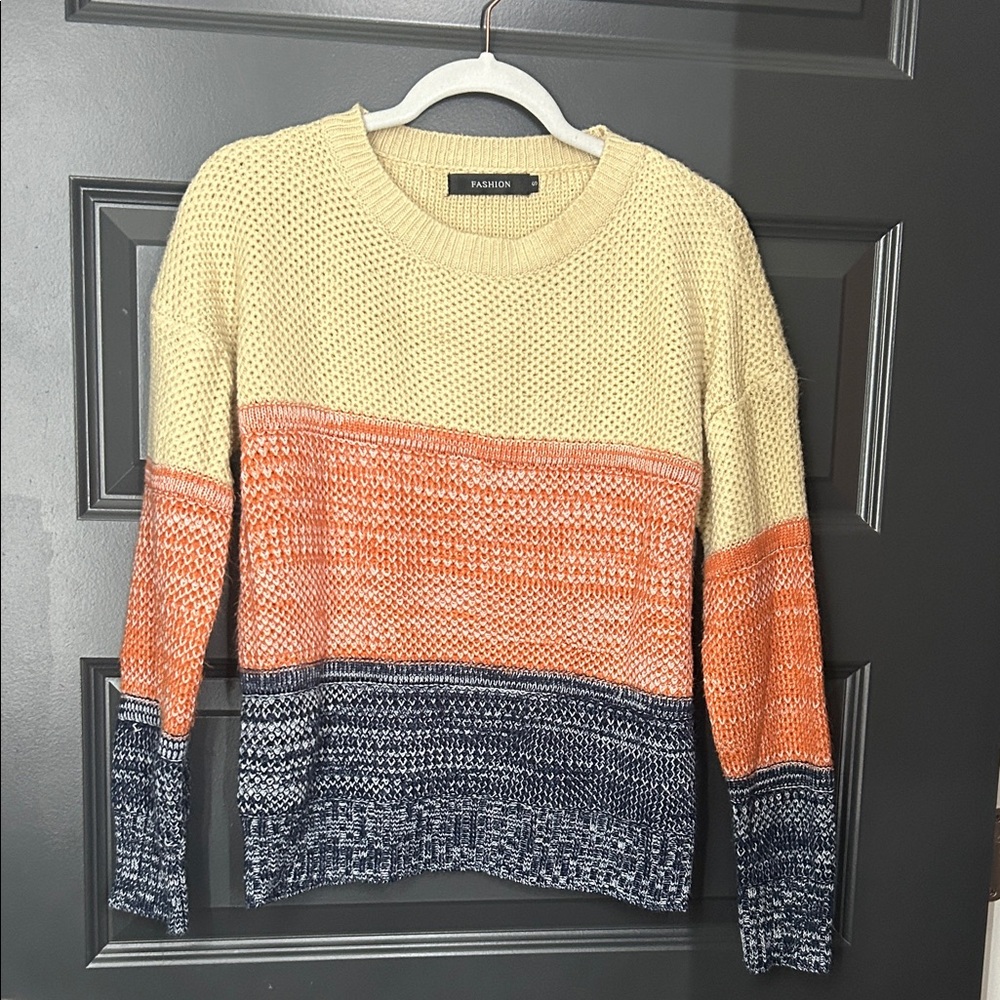 Fashion Bug Multicolor Crew Neck Sweater